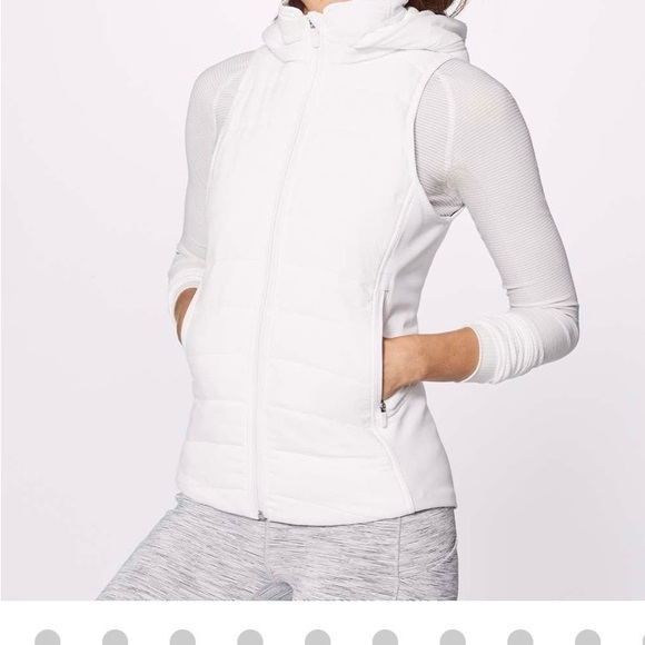 lululemon athletica Jackets & Blazers - Lululemon Extra Mile White Hooded Vest